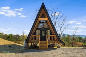 Exterior - Romantic 1BR A-Frame | Hot Tub, Fire Pit, Mountain Vw (Whittier)