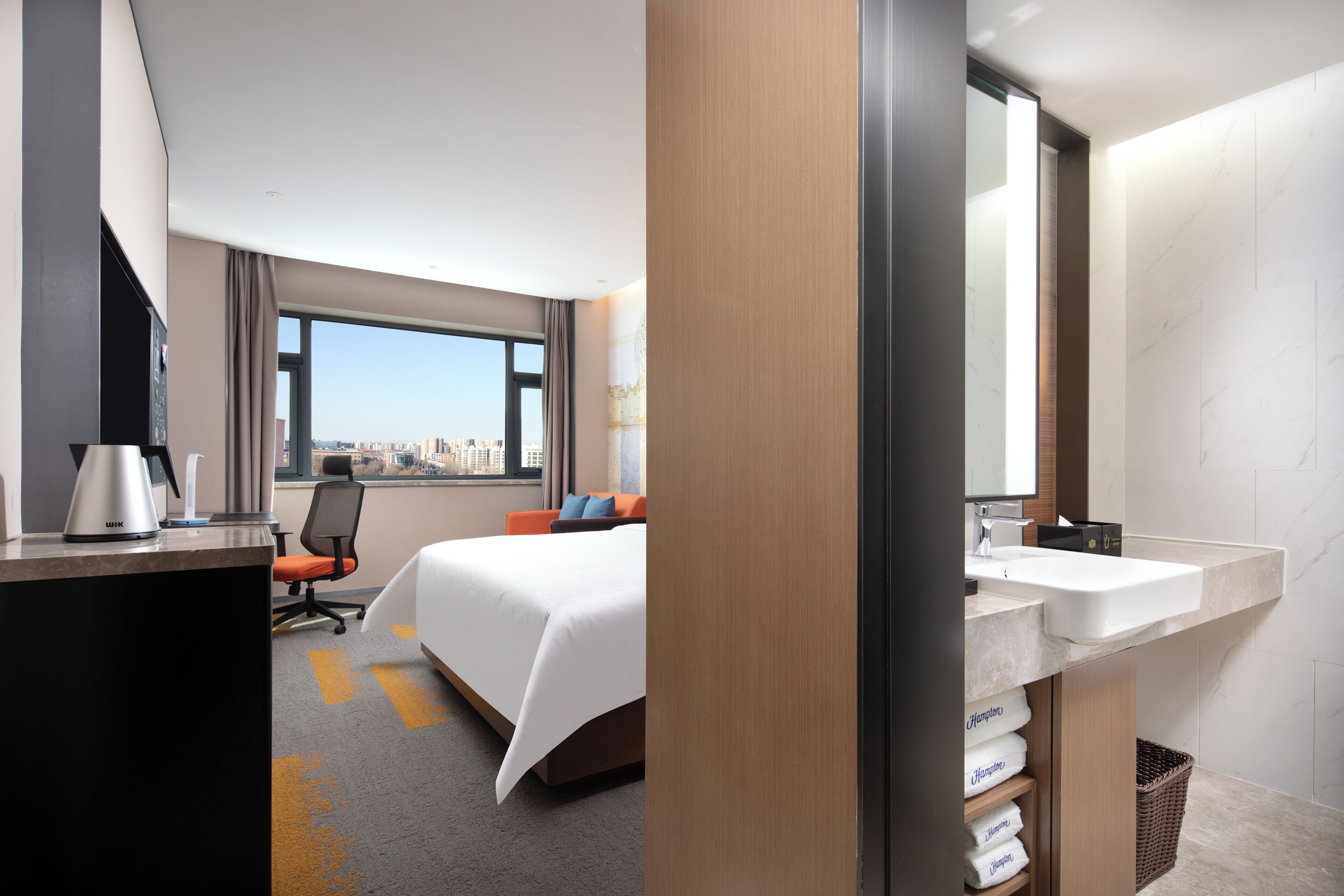 In-room safe, desk, laptop workspace, blackout drapes