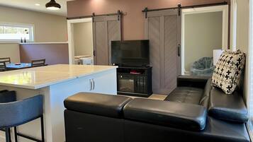 Smart TV y chimenea