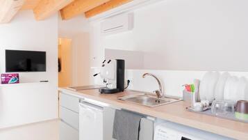 Deluxe-Apartment, Bergblick | Eigene Küche