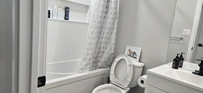 Hair dryer, towels, soap, toilet paper - Peaceful and spacious one bed and rec-room for short or long stay (Winnipeg)