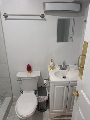 Bathroom - 1 bedroom in a basement  with private  Private bathroom with cool AC (Waldorf)