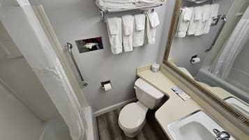 花灑/浴缸組合、免費梳洗用品、提供毛巾、番梘