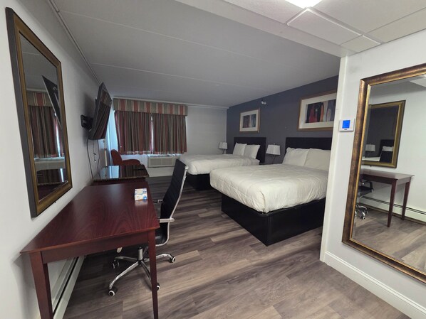 Deluxe Room, 2 Double Beds, Ground Floor | Minibar, free WiFi, bed sheets
