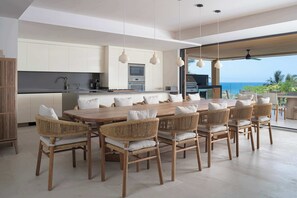 Dining - Tres Coaties: 4BR Oceanview Luxury Condo + Private Pool, Chef & Golf Cart (Punta Mita)
