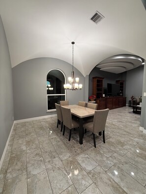 Dining - One of a Kind custom 4-bedroom home with gorgeous ceilings design in Humble (Humble)