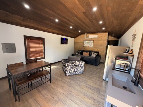 BRAND NEW!! 1 bedroom cabin with two beds and a large couch. Near pickwick lake