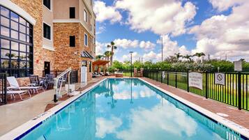 Una piscina riscaldata