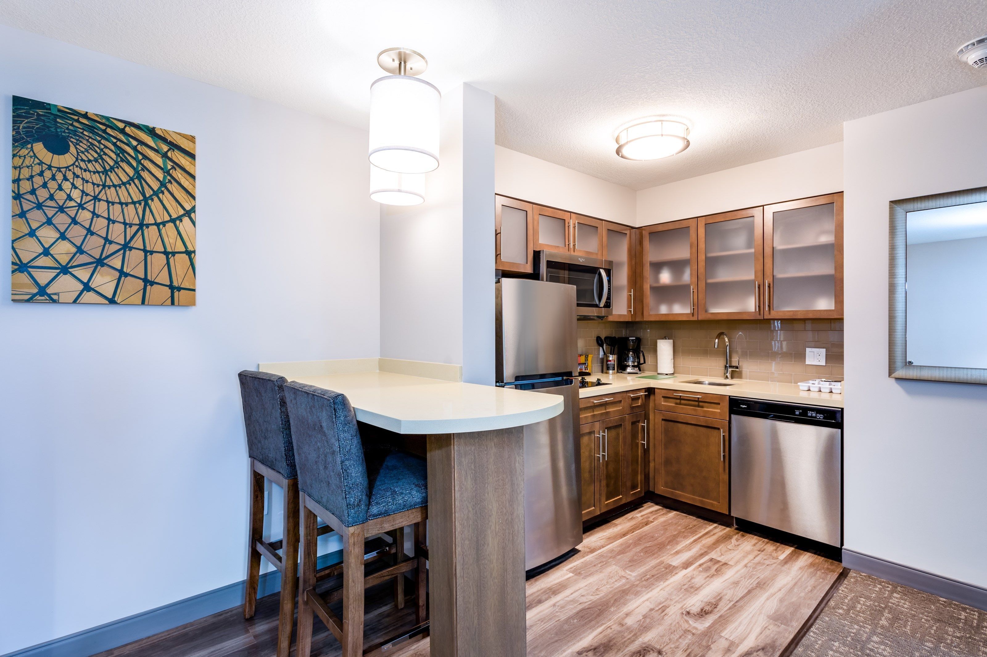 Fridge, microwave, stovetop, dishwasher