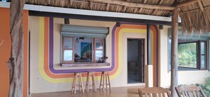 Terrace/patio - Surf, Sunset & Serenity — Your Hidden Beachfront Escape at Playa Mira Flores (El Zapote, Villa el Carmen)