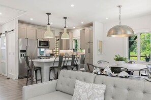 Dining - Designer Home with Wraparound Porches & Fire Pit (Bourne)