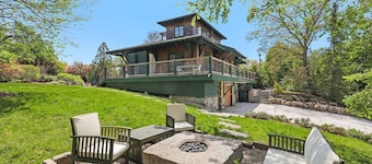Designer Home with Wraparound Porches & Fire Pit