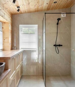 Shower - Log cabin with pool near Tisvilde (Vejby)