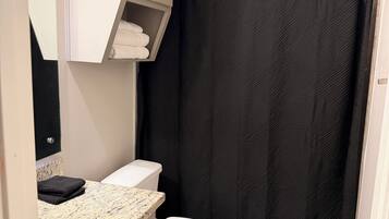 Towels, soap, toilet paper