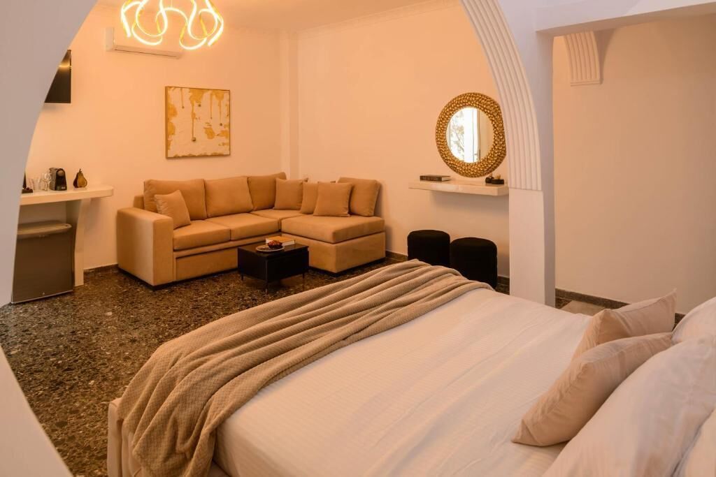 Deluxe-suite - balkon - havudsigt | Pengeskab på værelset, mørklægningsgardiner, lydisolering