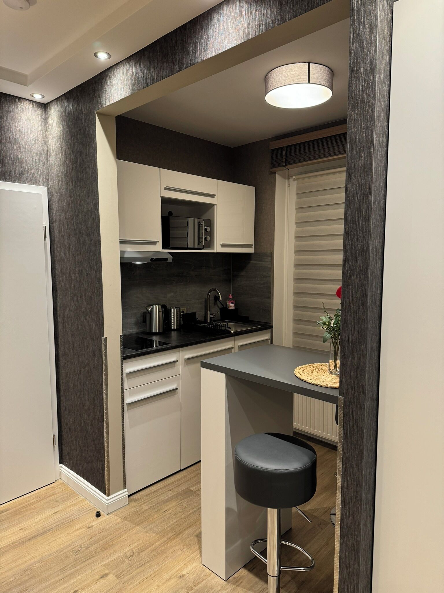 Deluxe-suite - byudsigt | Privat køkken | Køleskab/fryser i fuld størrelse, mikrobølgeovn, ovn, kogeplade
