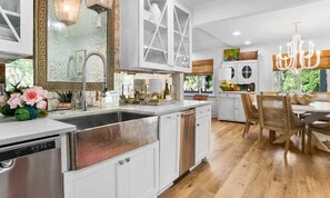 Fridge, microwave, oven, stovetop - 378 Wahoo Drive - Canal Front Home (Fripp Island)