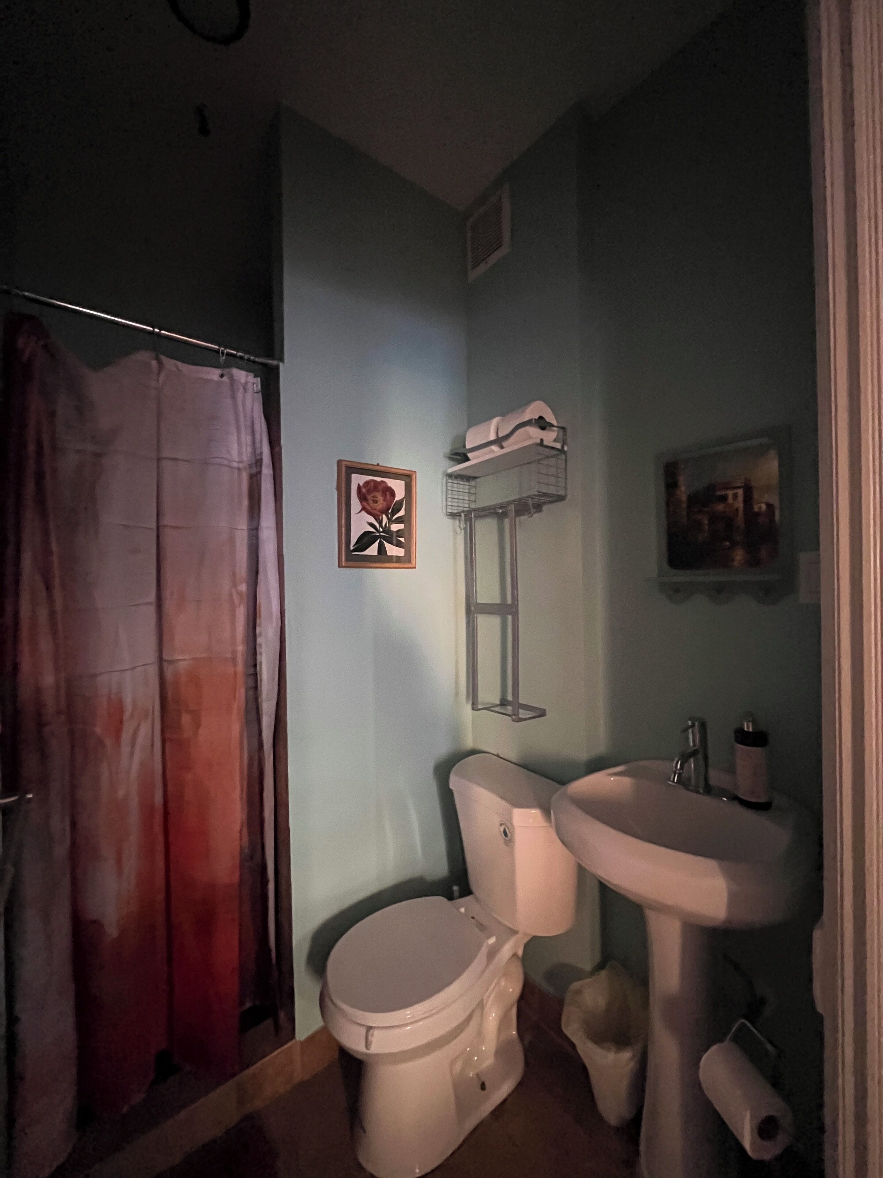 Haartrockner, Handtücher, Seife, Toilettenpapier