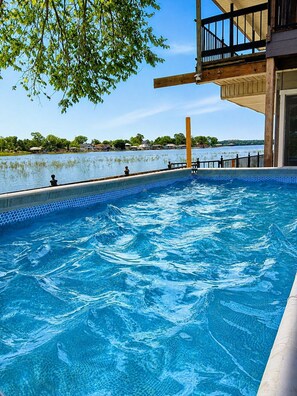 Outdoor pool, a heated pool - LakeFront, 10 Bed, 8 bath, Pool, Treehouse, Hottub, GameRoom,Largest N Texas STR (azle)