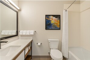 Bathroom - Comfortable Suite Perfect for Business Travelers – Workstation Included (Newnan)