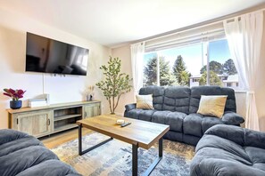 TV, fireplace, offices - Meadow Gate! Spacious Family Home w/ Fenced Yard (Colorado Springs)