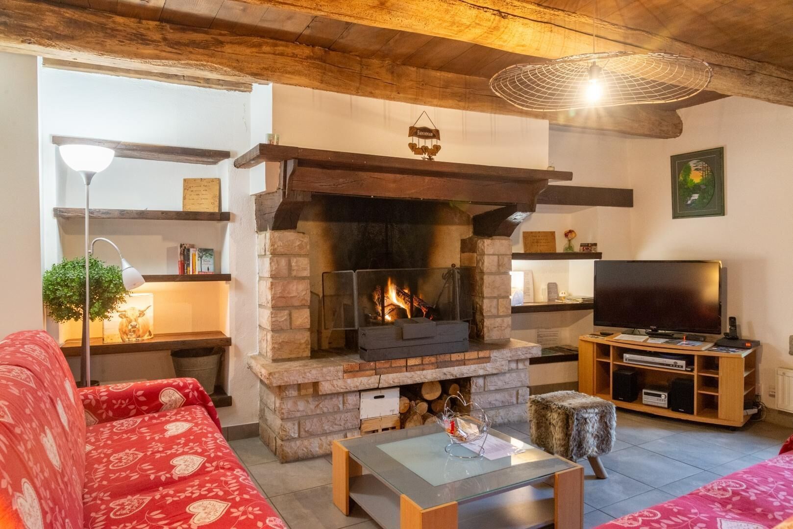 TV, fireplace, DVD player, table tennis