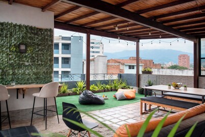 302-2 Habitacion con cama doble y baño privado en Coliving