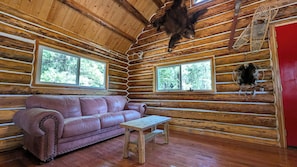 Living area - Homesteaded log cabin with convenient creek access (Libby)