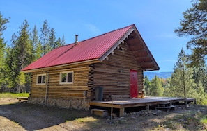 Exterior - Homesteaded log cabin with convenient creek access (Libby)
