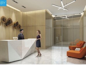 Lobby - Luxury 2- Bed + Den Condo | Liberty Village | 19th Floor | CN Tower & Lake Views (Toronto)