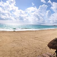 Private beach, white sand