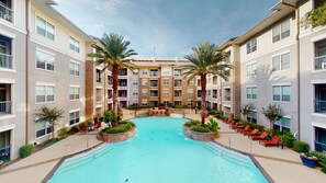 Pool - Walk to NRG Stadium--Luxury 2BR World Cup Stay--FIFA (Houston)
