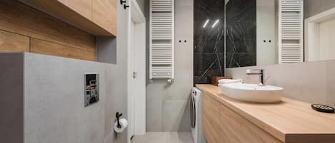 Hair dryer, towels