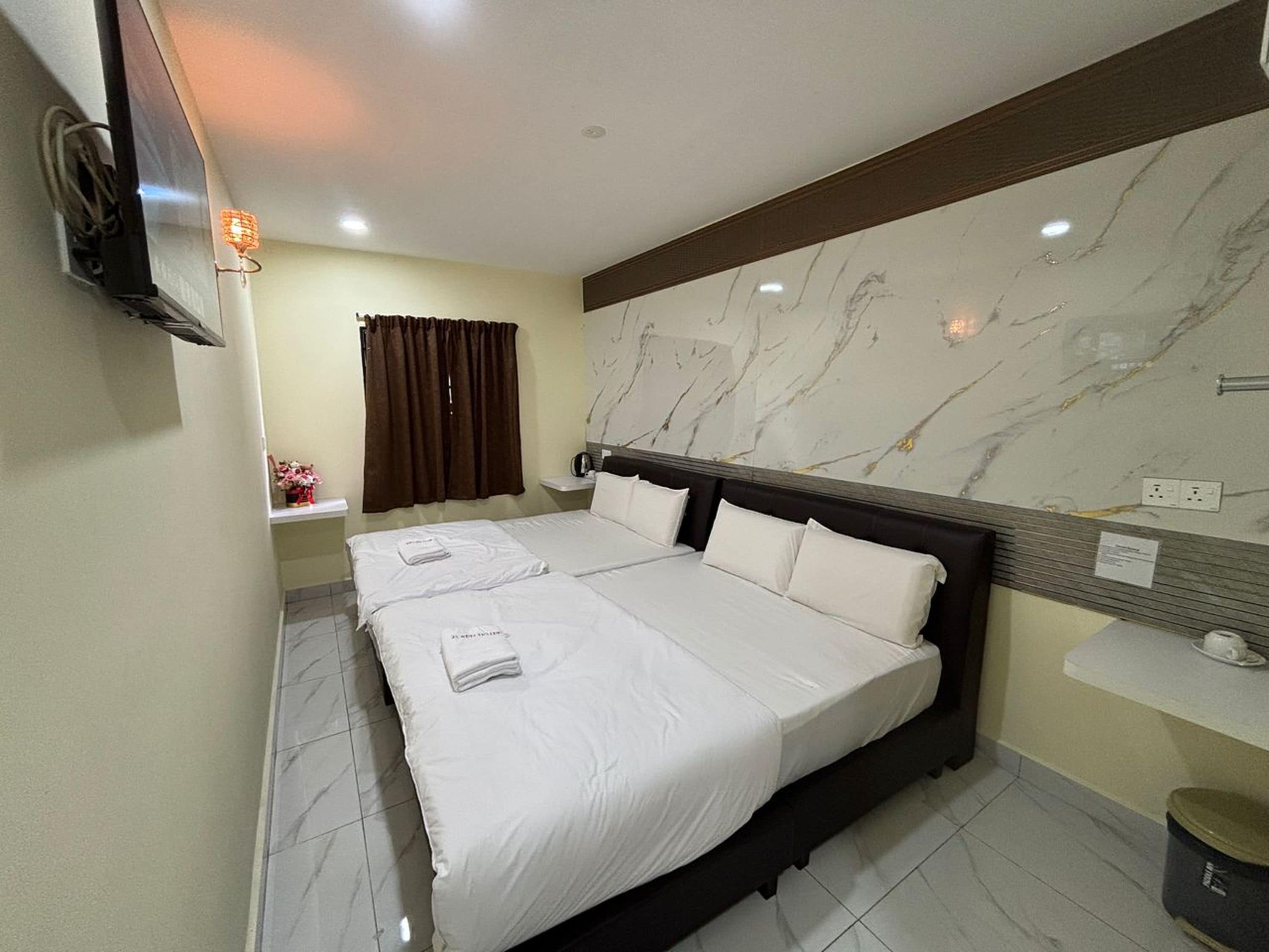 Desk, free WiFi, bed sheets