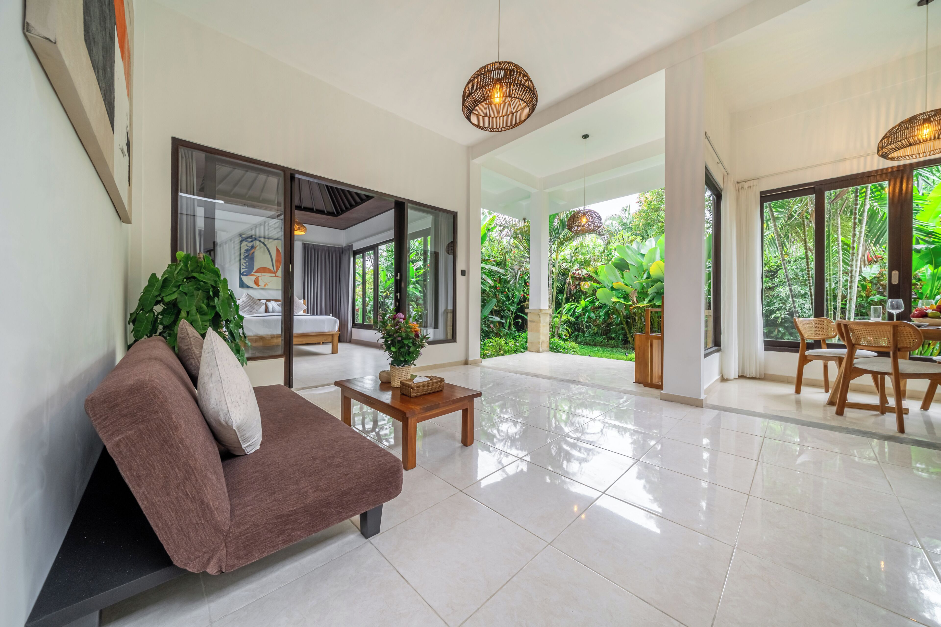 Vila Deluks, 2 kamar tidur, dapur, pemandangan kebun | Interior