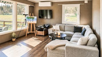 TV connectée, cheminée