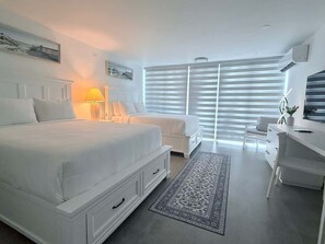 Iron/ironing board, WiFi - Stylish Oceanview Studio • 2Q Bed • Prime Location (Carolina)