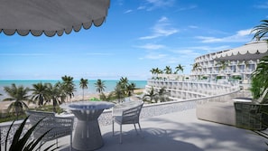 A resort with a pool, lounge chairs, and a view of the beach and ocean. - Oikos Maragogi Resort - GAV Resorts (Maragogi)