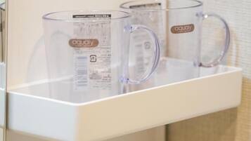 Shower, free toiletries, hair dryer, slippers