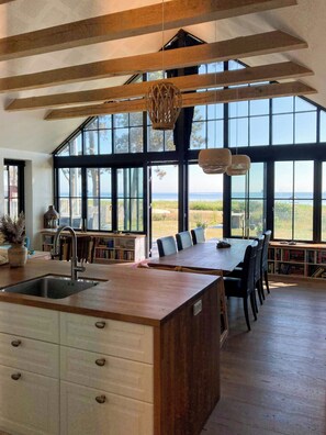 Dining - Beach villa with private pier in Hou (Odder)