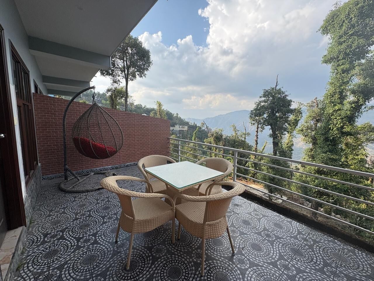 Deluxe Double Room, Balcony, Mountain View | Outdoor dining