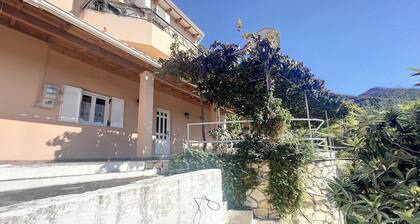 Villa in a village with breathtaking views over acharavi bay. Private pool