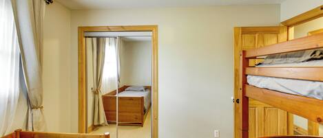 Desk, iron/ironing board, internet, bed sheets