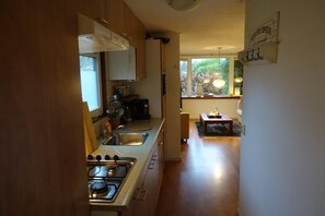 Fridge, microwave, oven, stovetop - Vechtdal Chalet de Eik (Rheezerveen)