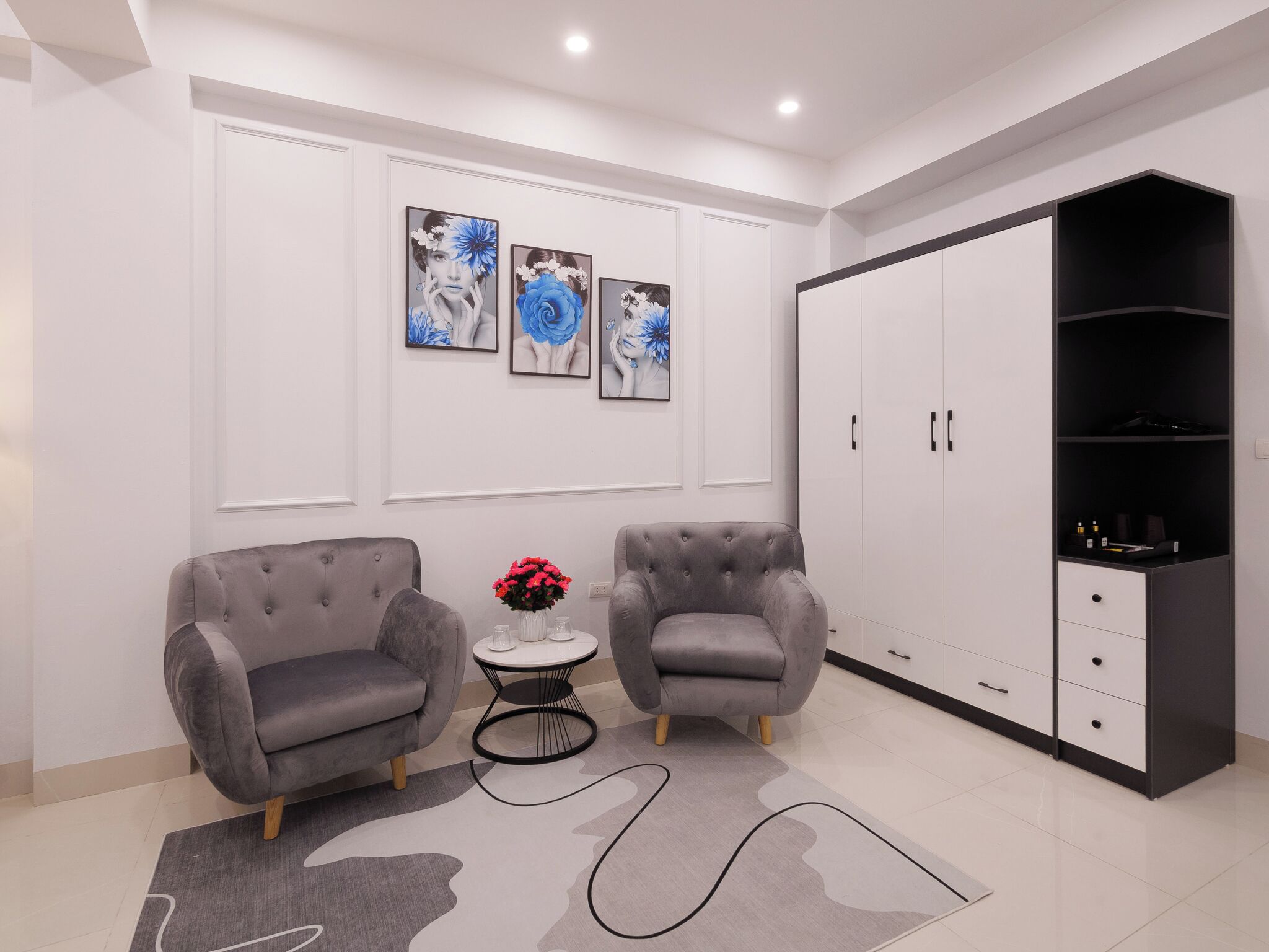 Chambre Double Deluxe, vue ville | Coin séjour