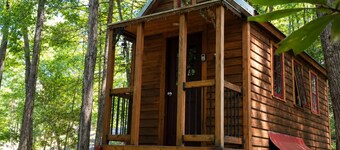 Cozy Creekside Forest Cabin Escape