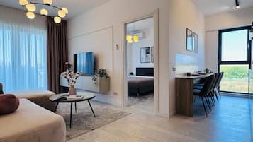 Apartemen Comfort, 2 kamar tidur, Bebas Asap Rokok | Wi-Fi gratis dan seprai linen
