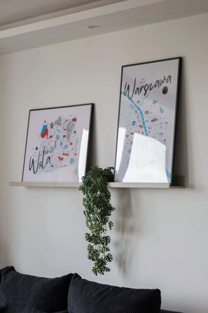 Interior - Modern Apartment with a Desk | Air Conditioning | Downtown (Warszawa)