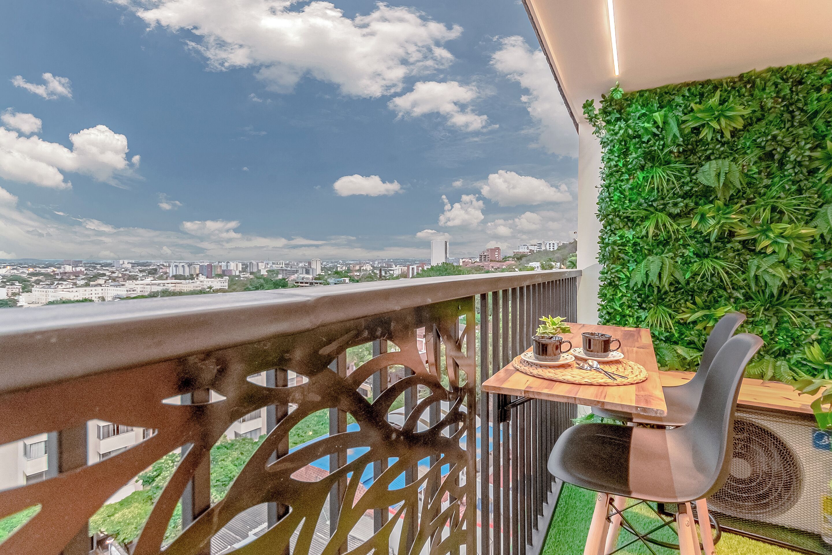 Appartamento Luxury, balcone, vista città | Terrazza/patio