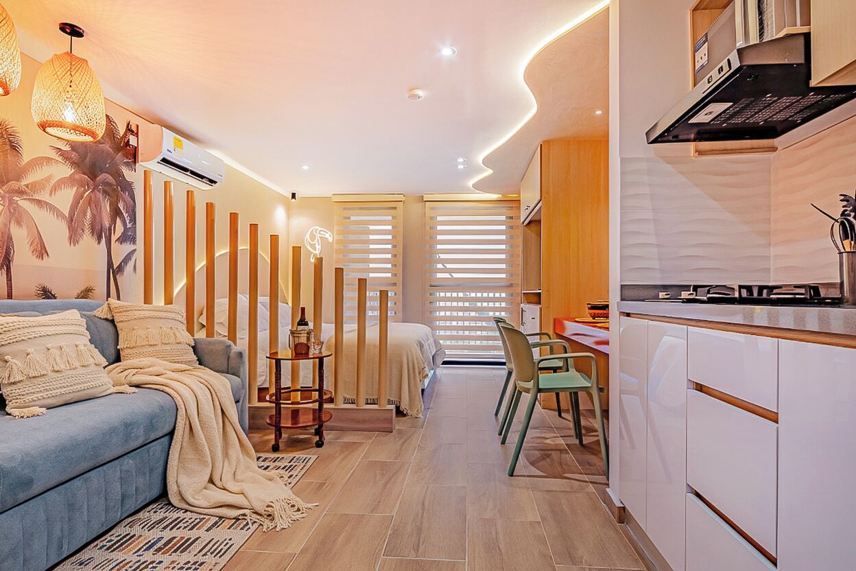 Junior-Apartment, Balkon, Stadtblick | Eigene Küche